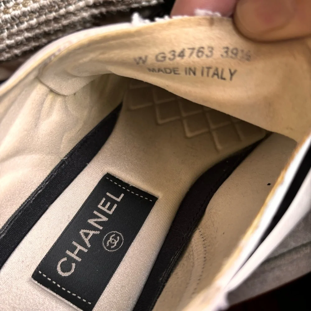 CHANEL Black and White Sneakers - Picture 9 of 10